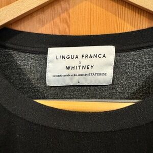 Lingua Franca x Whitney Black Sweatshirt